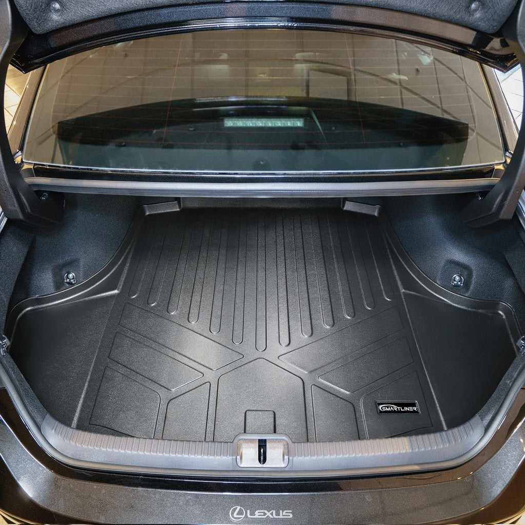 SMARTLINER Custom Fit All Weather Protection Black Cargo Liner Mat Compatible With 2019-2023 Lexus ES (SD0686)