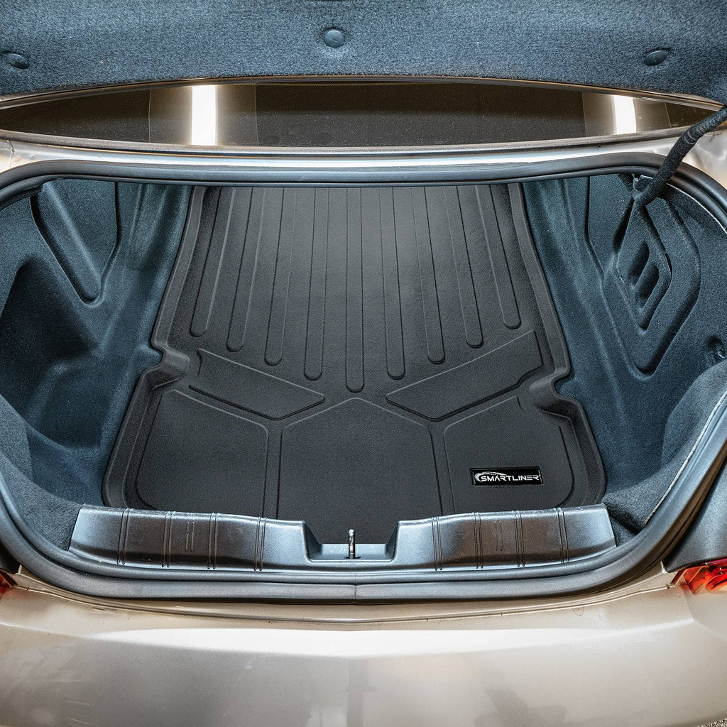 SMARTLINER All Weather Custom Fit Cargo Liner Floor Mat Black Compatible With 2016-2024 Chevrolet Camaro Coupe (SD0399)