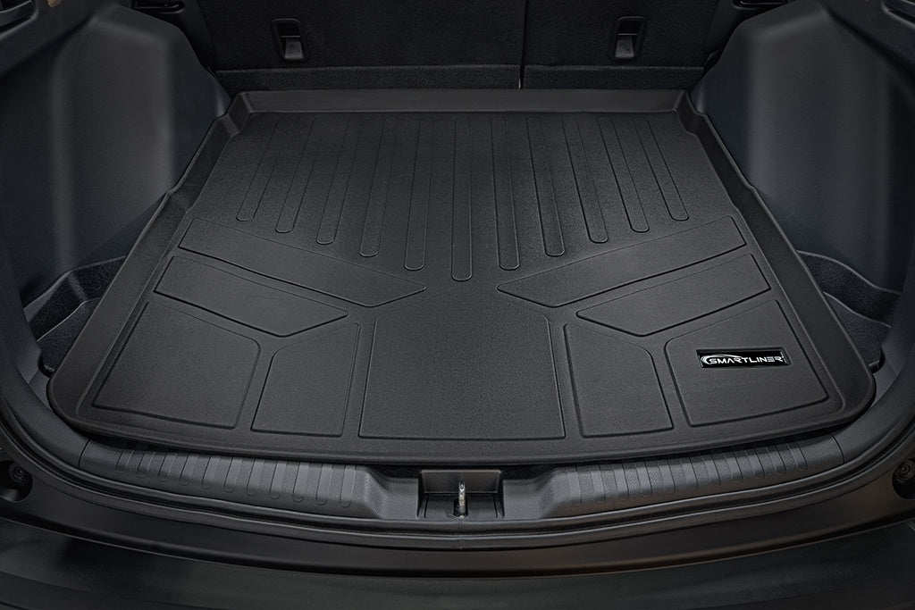 SMARTLINER Cargo Trunk Liner Floor Mat Black Compatible With 2017-2022 Honda CR-V - Liner fits Factory Cargo Deck in Upper Position (SD0385)