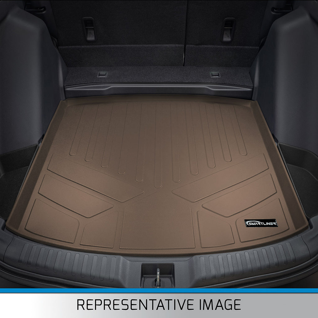 SMARTLINER Custom Fit Floor Mats 2 Rows and Cargo Liner Set Tan Compatible With 2013-2015 Lexus RX350/RX450h (SA1117/B1049/D1222)