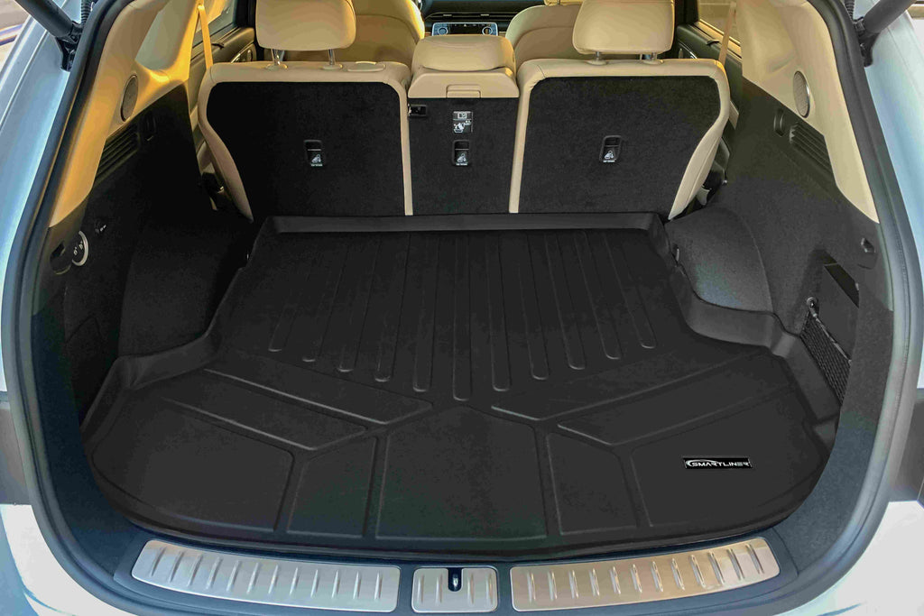 SMARTLINER Custom Fit All Weather Black Cargo Trunk Liner Mat Compatible With 2021-2024 Genesis GV80 (SD0549)