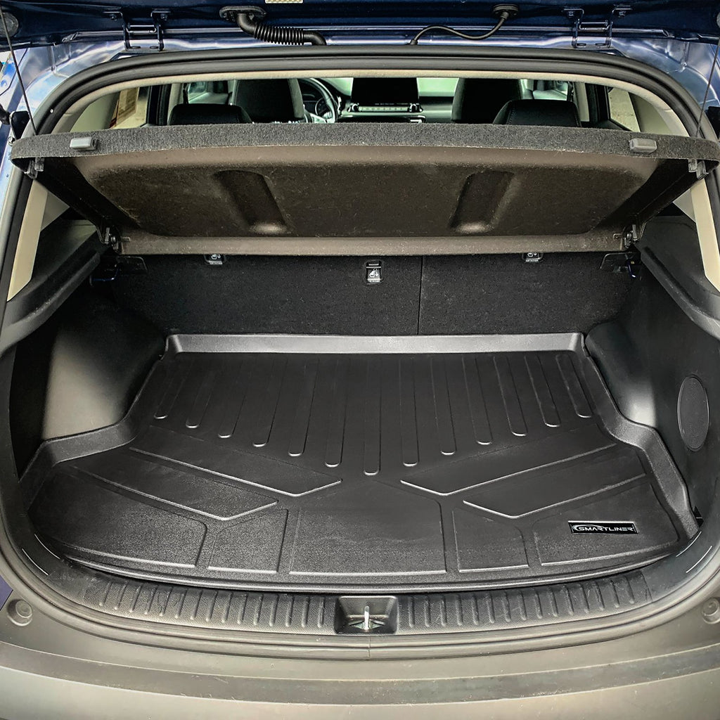 SMARTLINER Custom Fit Black Cargo Liner Behind 2nd Row Compatible With 2021 Kia Seltos SX Turbo (SD0532)