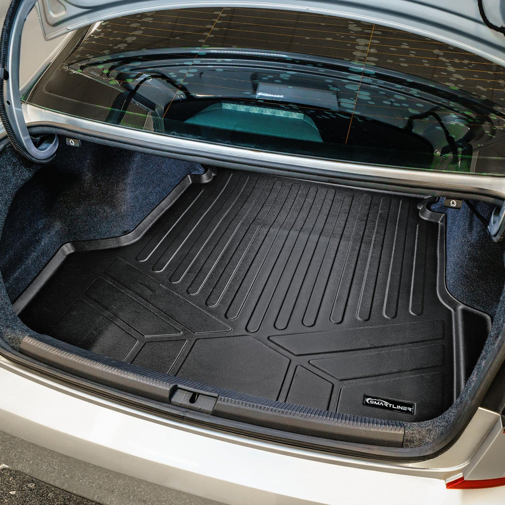 SMARTLINER All Weather Custom Fit Black Cargo Liner Behind the 2nd Row Compatible With 2012-2022 Volkswagen Passat (SD0659)