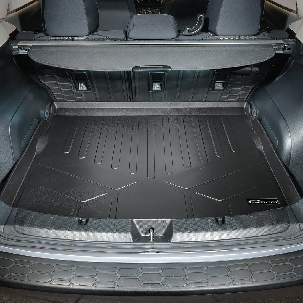 SMARTLINER Cargo Trunk Liner Floor Mat Black Compatible With 2018-2023 Subaru Impreza Hatchback & Crosstrek All Models (SD0358)