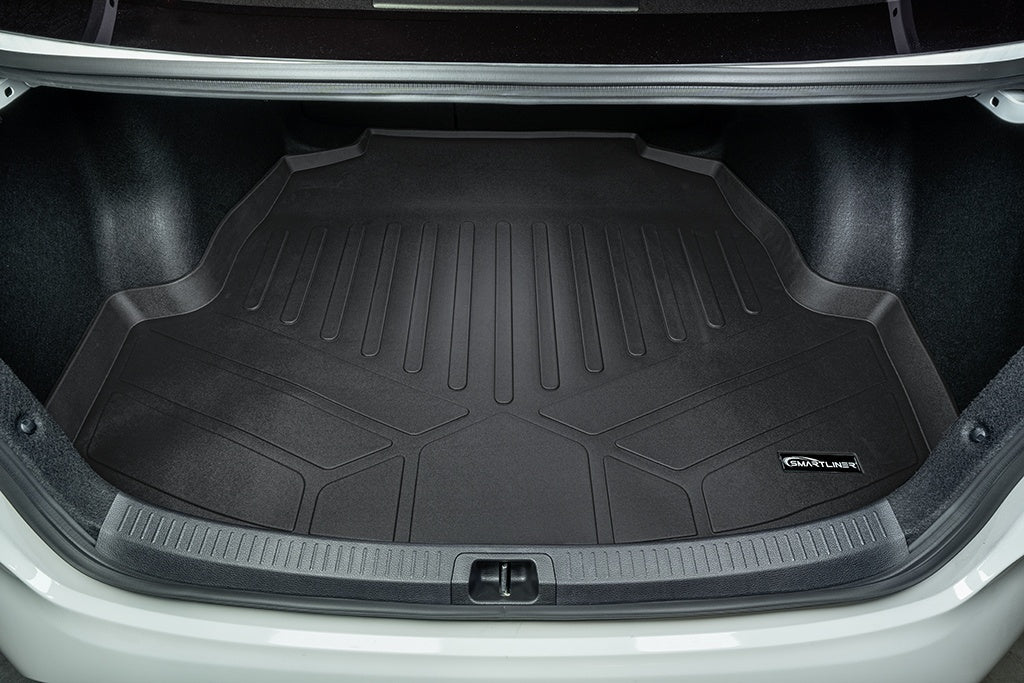 SMARTLINER All Weather Custom Cargo Liner Trunk Floor Mat Black Compatible With 2020-2023 Toyota Corolla Sedan (SD0424)
