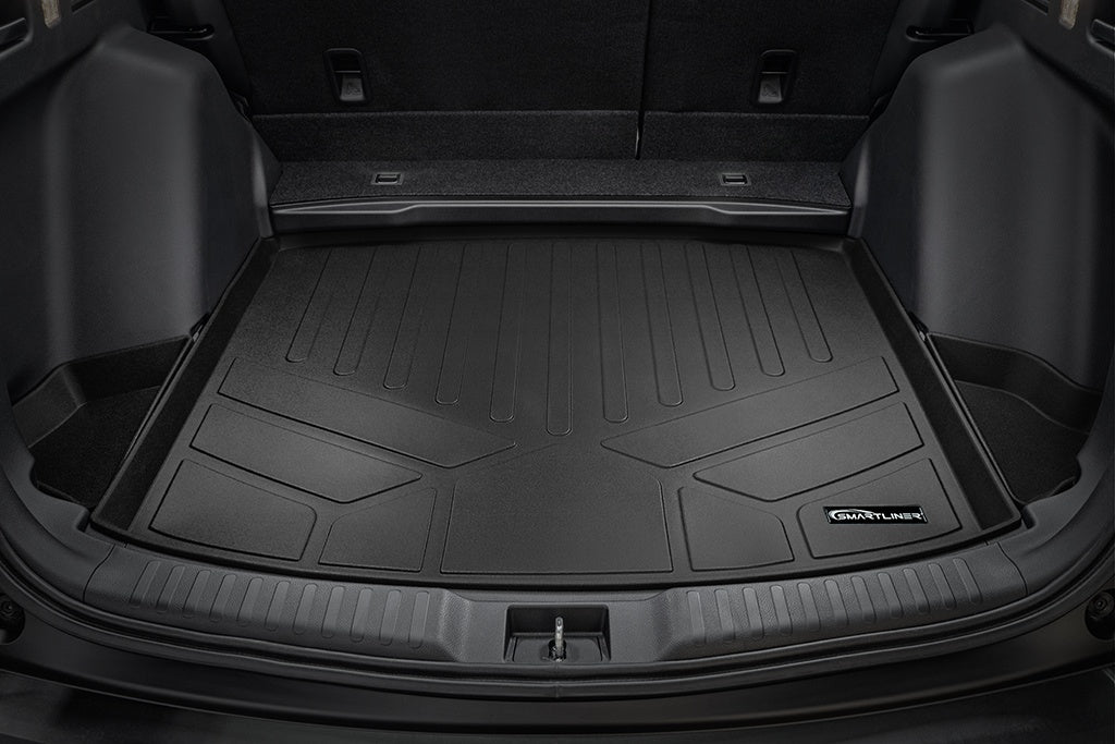 SMARTLINER Cargo Trunk Liner Floor Mat Black Compatible With 2017-2022 Honda CR-V - Liner fits Factory Cargo Deck in Lower Position (SD0386)
