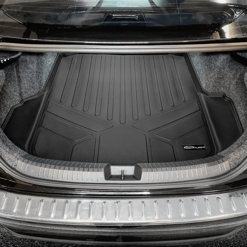 SMARTLINER All Weather Custom Cargo Liner Trunk Floor Mat Black Compatible With 2019-2024 Volkswagen Jetta (SD0429)