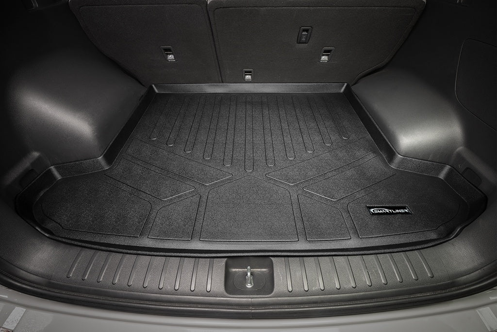 SMARTLINER Cargo Trunk Liner Floor Mat Behind 2nd Row Black Compatible With 2016-2018 Hyundai Tucson (SD0206)