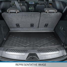 SMARTLINER Cargo Trunk Liner Floor Mat Behind 3rd Row Seat Grey Compatible With 2017-2021 GMC Acadia with 3rd Row Seats - No All Terrain (SE2230)