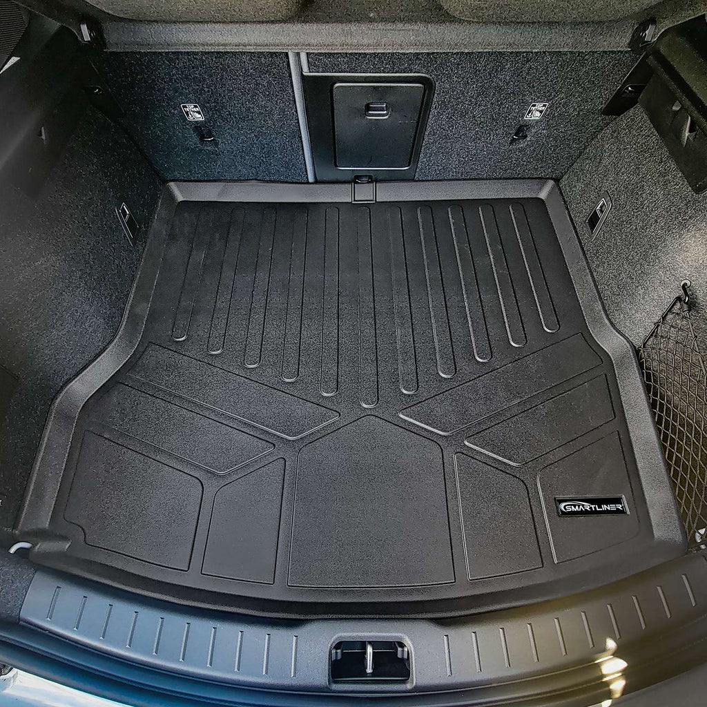 SMARTLINER Custom Fit All Weather Protection Black Cargo Liner behind the 2nd Row Seats Compatible With 2020-2025 Polestar 2 (SD0712)