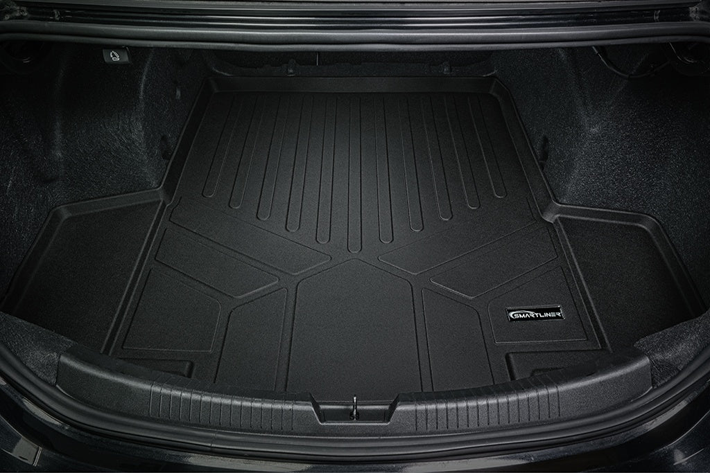 SMARTLINER Cargo Trunk Liner Floor Mat Black Compatible With 2016-2025 Chevrolet Malibu (SD0308)