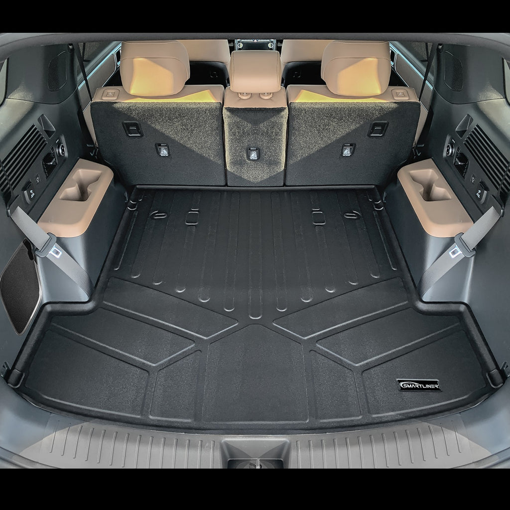 SMARTLINER Custom Fit All Weather Protection Black Cargo Liner behind the 2nd Row Seats Compatible With 2024-2025 Hyundai Santa Fe (SD0742)
