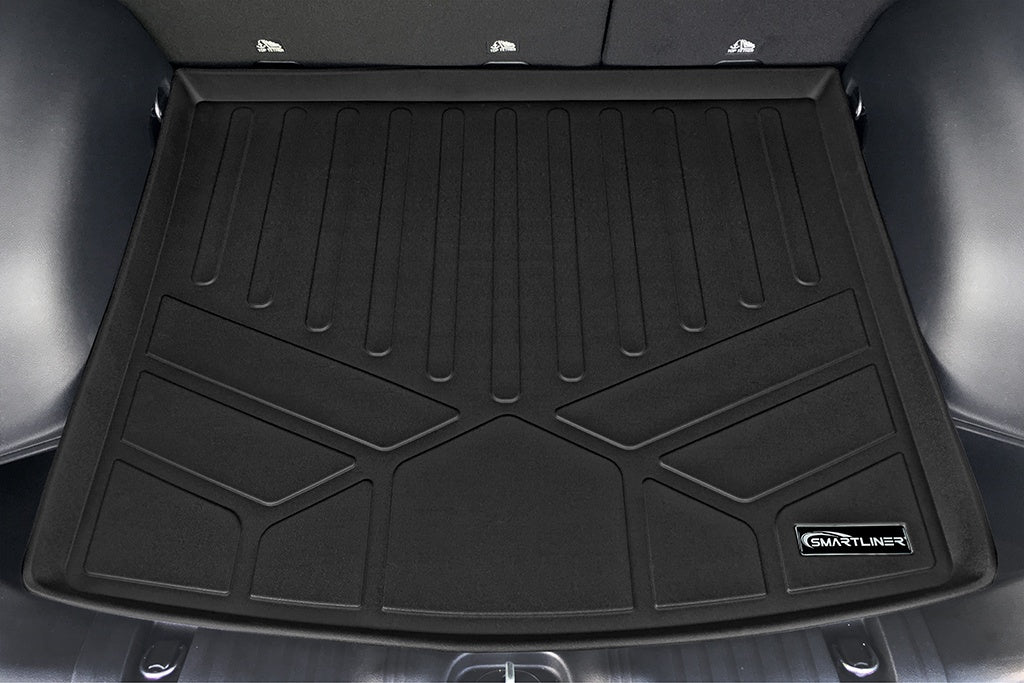 SMARTLINER Floor Mats 2 Rows - Cargo Liner Set Black Compatible With 2017-2021 Compass with Dual Driver Side Floor Hooks (SA0331/B0331/D0331)