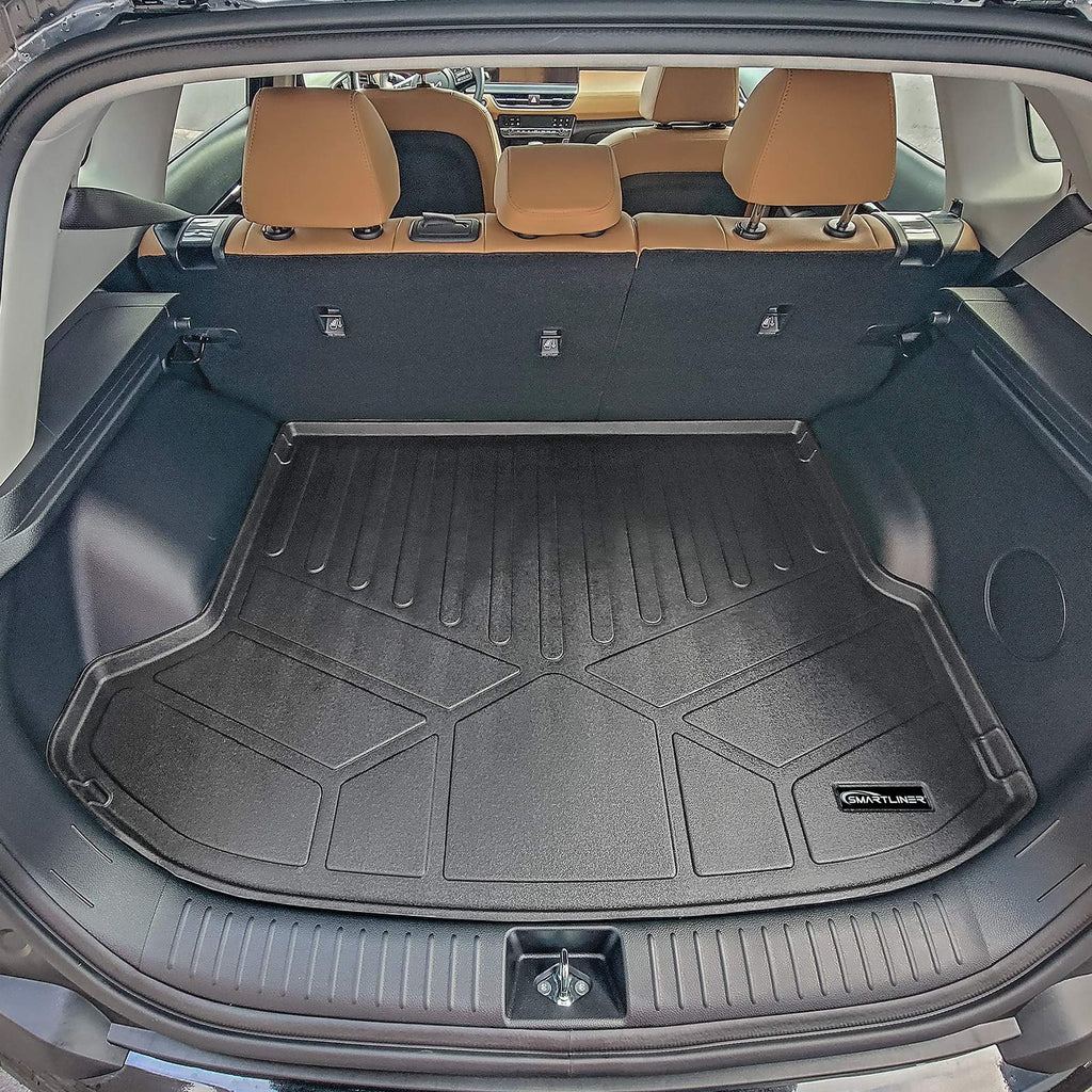 SMARTLINER All Weather Protection Custom Fit Black Cargo Liner Compatible With 2024 Kia Seltos with Cargo Area in Upper Position with Subwoofer (SD0736)