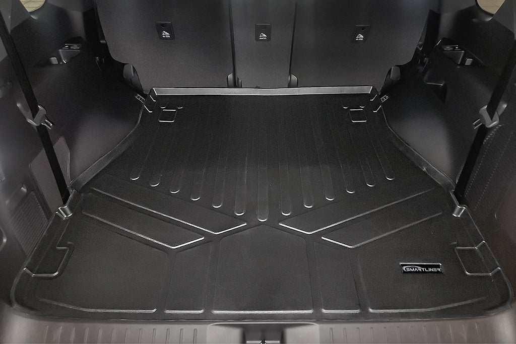 SMARTLINER All Weather Custom Fit Black Cargo Liner Mat Behind the 2nd Row Compatible With 2022-2023 Lexus LX 600 (SD0632)