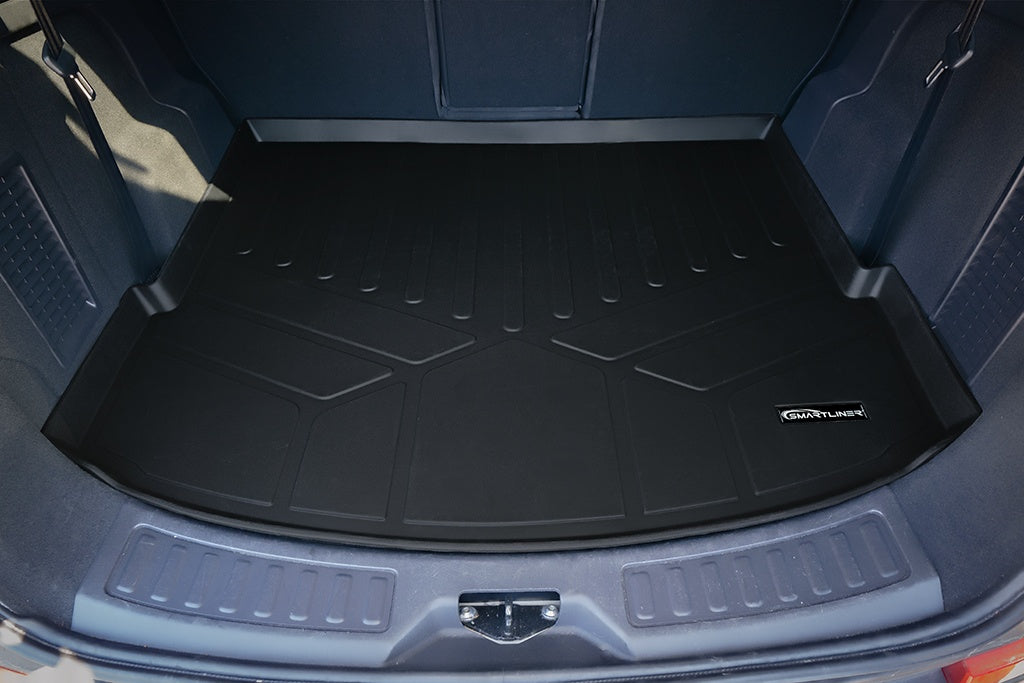 SMARTLINER Cargo Trunk Liner Floor Mat Behind 2nd Row Black Compatible With 2015-2019 Land Rover Discovery Sport with 3rd Row Seats (SD0288)
