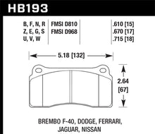 Load image into Gallery viewer, Hawk Performance 15-17 Dodge Viper / 88-92 Ferrari F40 ER-1 Brake Pads (HB193D.670)