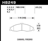 Hawk Performance 98-02 Camaro ER-1 Street Front Brake Pads (HB249D.575)