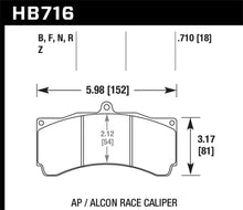 Load image into Gallery viewer, Hawk Performance AP Racing/Alcon Universal DTC-70 Race Brake Pads (HB716U.710)