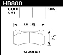 Load image into Gallery viewer, Hawk Performance Wilwood 7420 DTC-60 Race Brake Pads (HB800G.800)