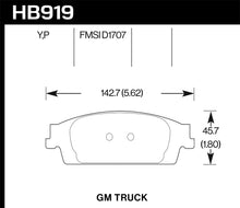 Load image into Gallery viewer, Hawk Performance 14-18 Chevy Silverado Street LTS Rear Brake Pads (HB919Y.670)