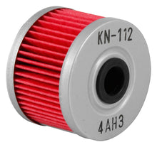 Load image into Gallery viewer, K&N Honda/Kawasaki/Polaris/Suzuki 1.969in OD x .469in ID x 1.438in H Oil Filter (KN-112)