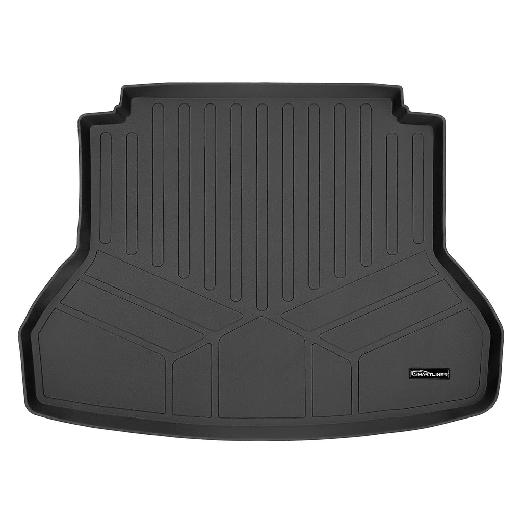 SMARTLINER All Weather Custom Cargo Liner Trunk Floor Mat Black Compatible With 2017-2020 Hyundai Elantra (SD0268)