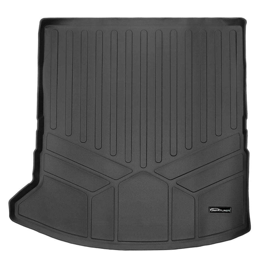 SMARTLINER Custom Fit All Weather Protection Black Cargo Liner Mat Behind 2nd Row Compatible With 2024 Mazda CX-90 Hybrid/ Plug-In Hybrid (SD0716)