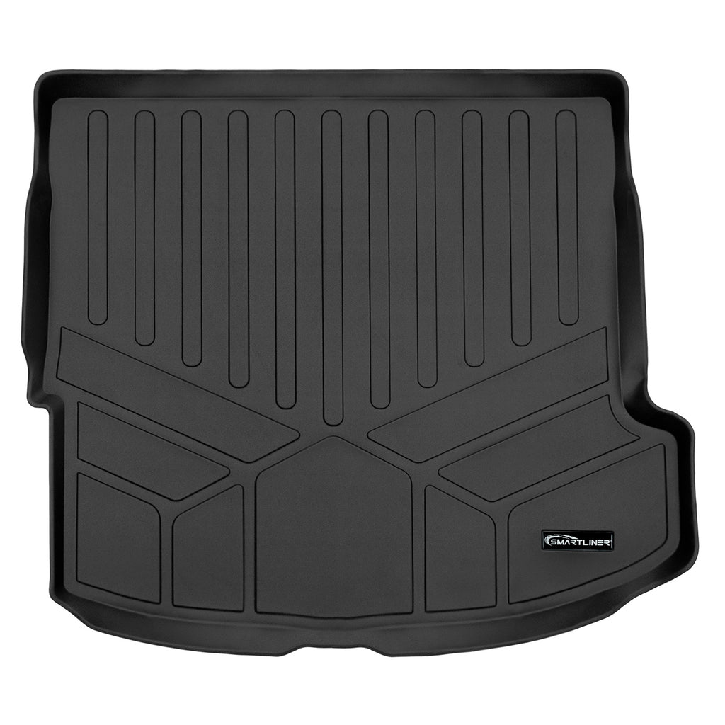 SMARTLINER Custom Fit All Weather Protection Black Cargo Liner behind the 2nd Row Seats Compatible With 2022-2025 Audi RS3 (SD0646-N2)