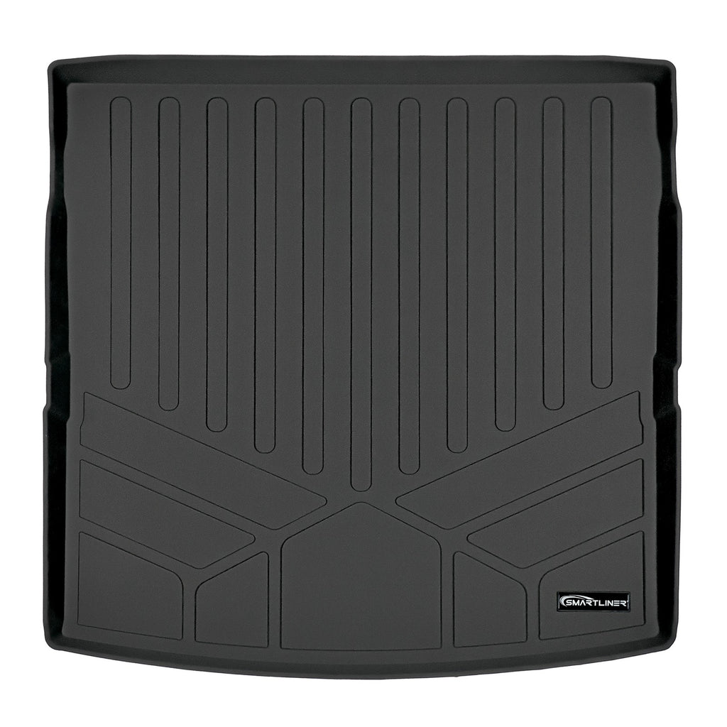 SMARTLINER Custom Fit Cargo Trunk Liner Floor Mat Behind 2nd Row Black Compatible With 2018-2021 Volkswagen Tiguan with 3rd Row Seats (SD0431)