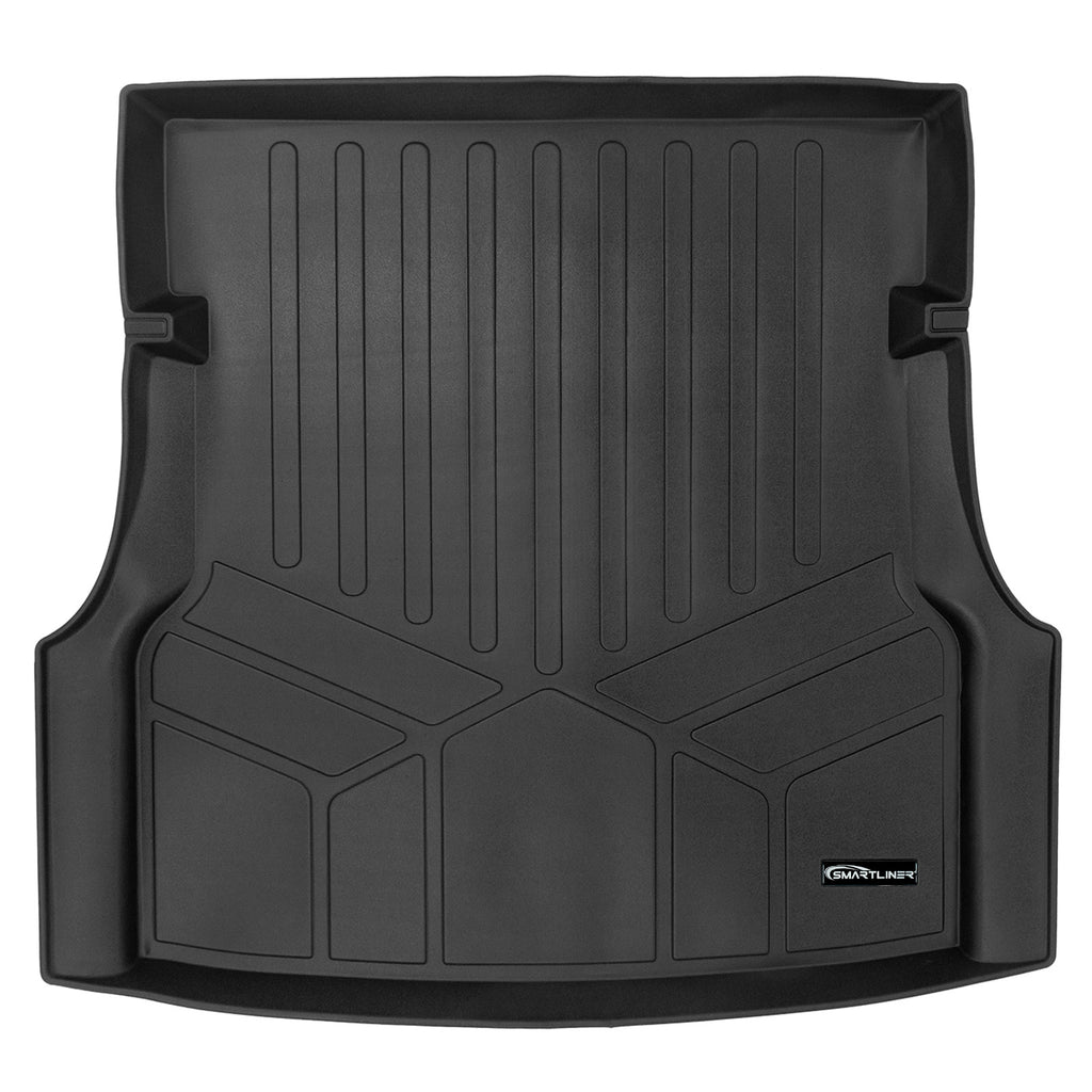 SMARTLINER Black Cargo Liner Behind the 2nd Row Black Compatible With 2015-2020 Tesla Model S (SD0368)