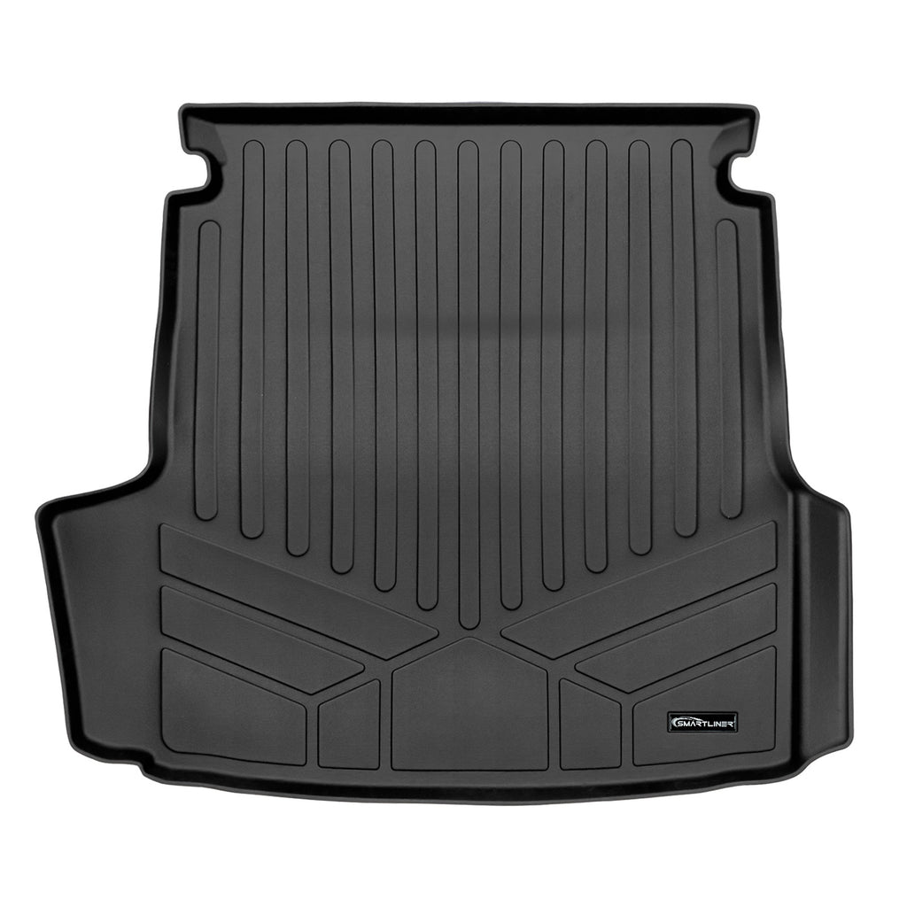 SMARTLINER All Weather Custom Fit Black Cargo Liner Behind the 2nd Row Compatible With 2012-2022 Volkswagen Passat (SD0659)