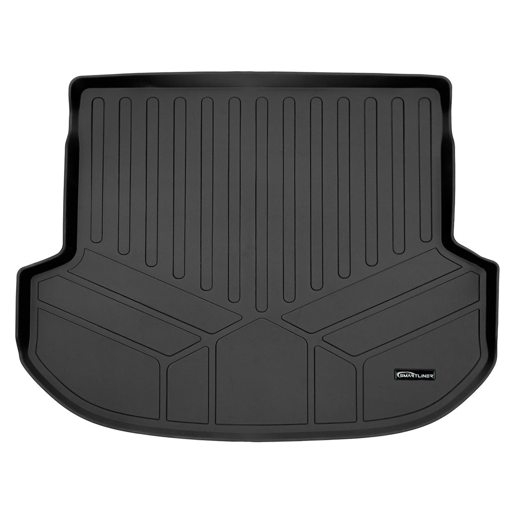 SMARTLINER All Weather Custom Fit Cargo Liner Trunk Mat Black Compatible With 2021-2023 Hyundai Santa Fe (SD0550)
