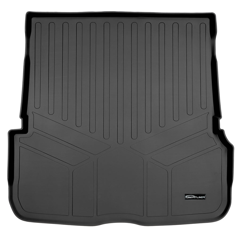 SMARTLINER Custom Cargo Trunk Liner Floor Mat Black Compatible With 2020-2021 Mercedes-Benz GLS-Class 7 Passenger With 2nd Row Bench Seats (SD0498)