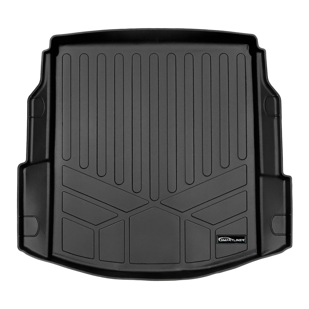 SMARTLINER Custom Fit All Weather Protection Black Cargo Liner behind the 2nd Row Seats Compatible With 2019-2025 Audi A8 L (SD0678)