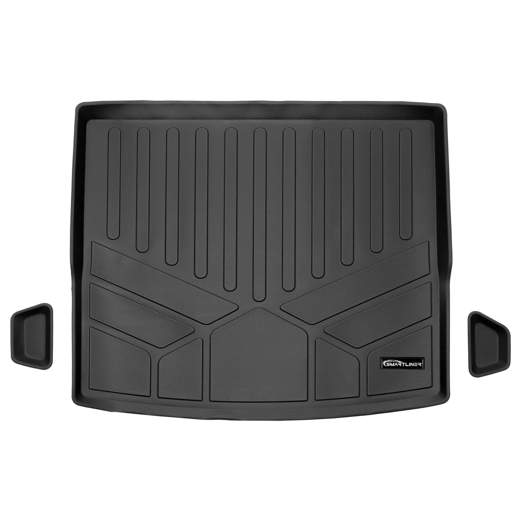 SMARTLINER All Weather Custom Fit Black Cargo Liner Behind the 2nd Row Compatible With 2022-2024 Volkswagen Taos (SD0727)