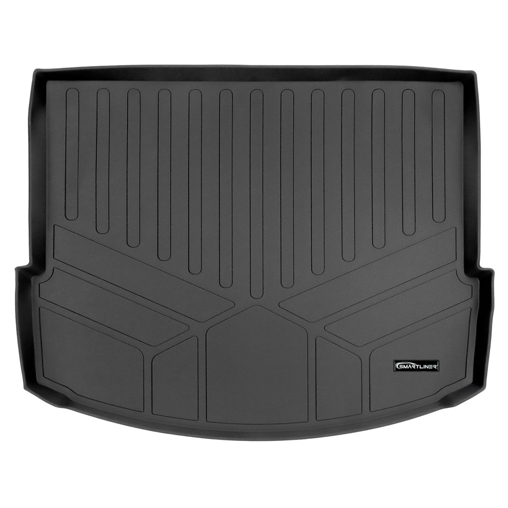 SMARTLINER Cargo Trunk Liner Floor Mat Behind 2nd Row Black Compatible With 2015-2019 Land Rover Discovery Sport with 3rd Row Seats (SD0288)