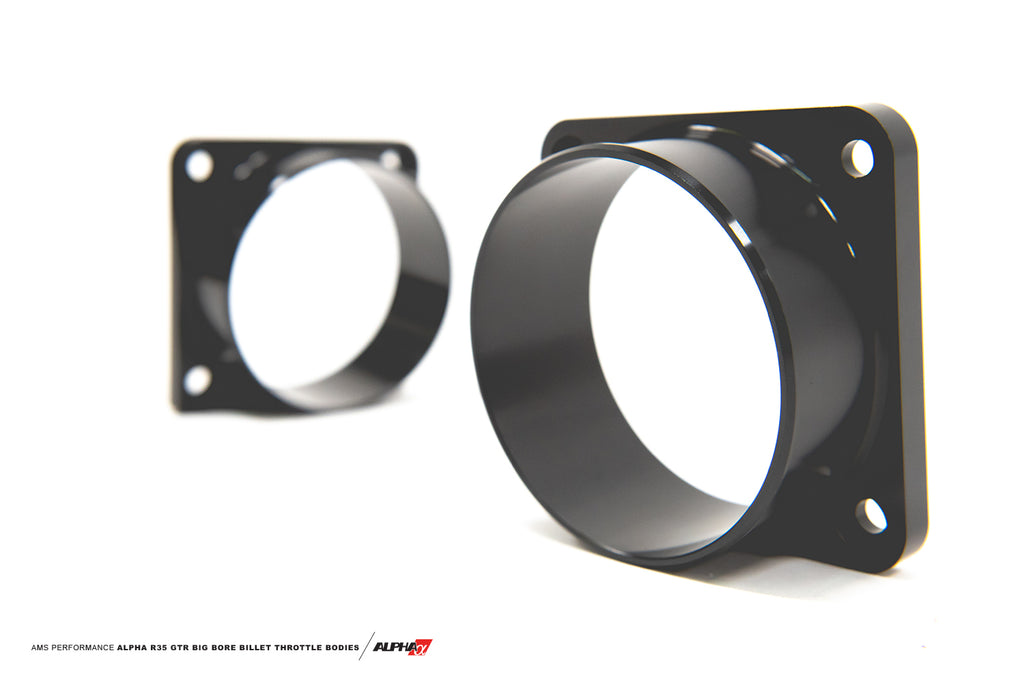 Alpha Performance R35 GT-R CNC Big Bore Throttle Body Set (With AMS Quickclamp Adapter Flanges) (ALP.07.08.0006-7)