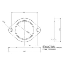 Load image into Gallery viewer, GReddy Oval 2-lt Exhaust Gasket (2.76" ID) (11000324)