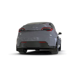 Rally Armor Black Mud Flap - Metallic Black Logo for 20-22 Tesla Model Y (MF72-UR-BLK/MBK)