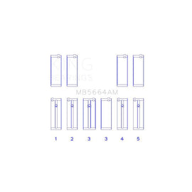 King Engine Bearings Main Bearing Set for 2008-2020 Nissan Rogue (MB5664AM0.5)