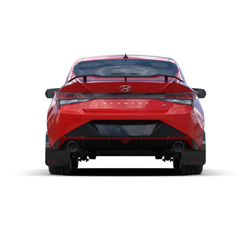 Rally Armor Black Mud Flap/Light Blue Logo for 2022 Hyundai Elantra N & N Line (MF79-UR-BLK-PBL)