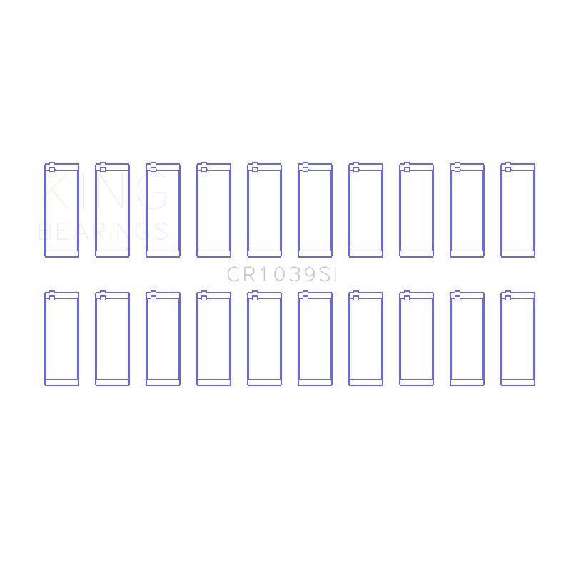 King Engine Bearings Connecting Rod Bearing Set for 1997-2002 Ford E-350 Econoline Club Wagon (CR1039SI)