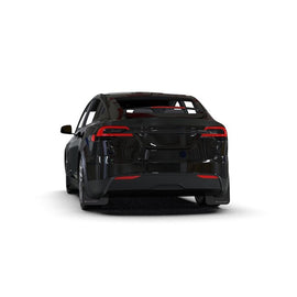Rally Armor Black Mud Flap/Metallic Black Logo for 2022 Tesla Model X & X Plaid (MF102-UR-BLK/MBK)