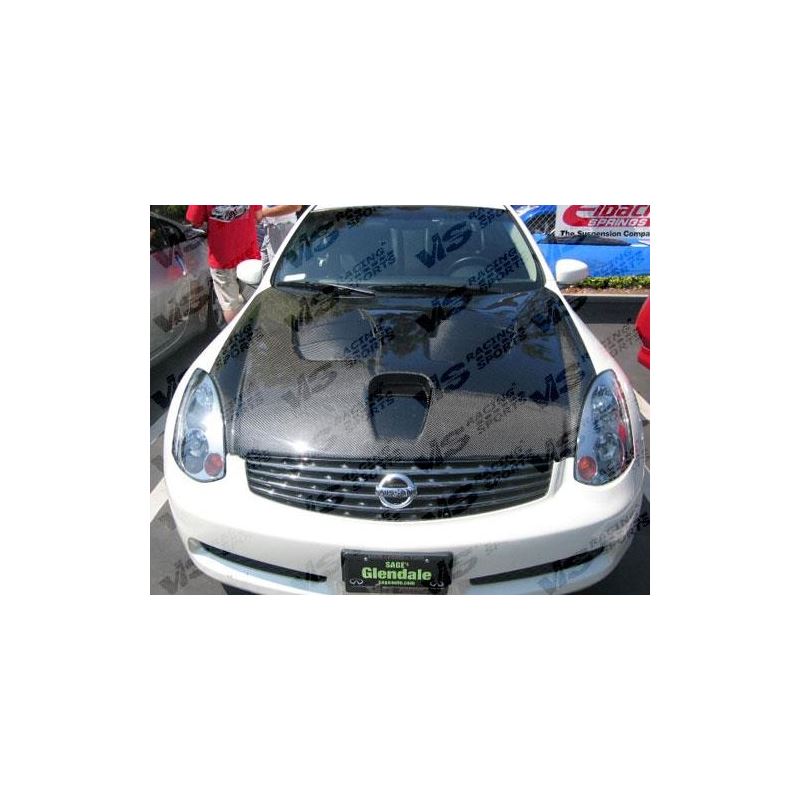 VIS Racing Fuzion Style Black Carbon Fiber Hood (03ING352DFZ-010C)