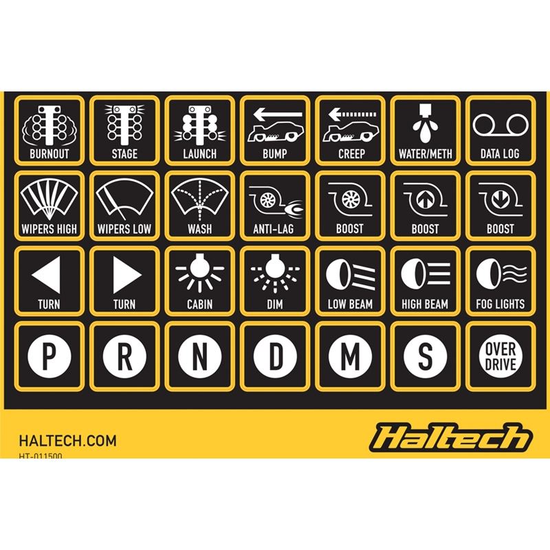 Haltech Keypad Label Set (HT-011500)
