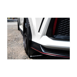 Rally Armor Mud Flap White/Red Logo for 2017-2020 Honda Civic (MF47-UR-WH/RD)