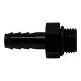 DeatschWerks 6AN ORB Male to 5/16in Male Triple Barb Fitting (Incl O-Ring) - Anodized Matte Black(6-02-0502-B)
