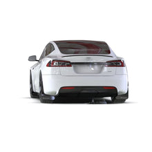Load image into Gallery viewer, Rally Armor Black Mud Flap/White Logo for 2021-22 Tesla Model S & S Plaid (MF101-UR-BLK-WH)