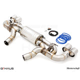 GTHAUS Meistershaft OE-C (Original Equipment Control) Exhaust; 4x90mm (Round Split); Stainless Steel (BM4221905)